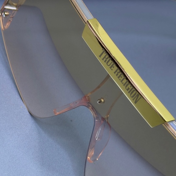 True Religion Gold and Pink Frame Sunglasses main image 8